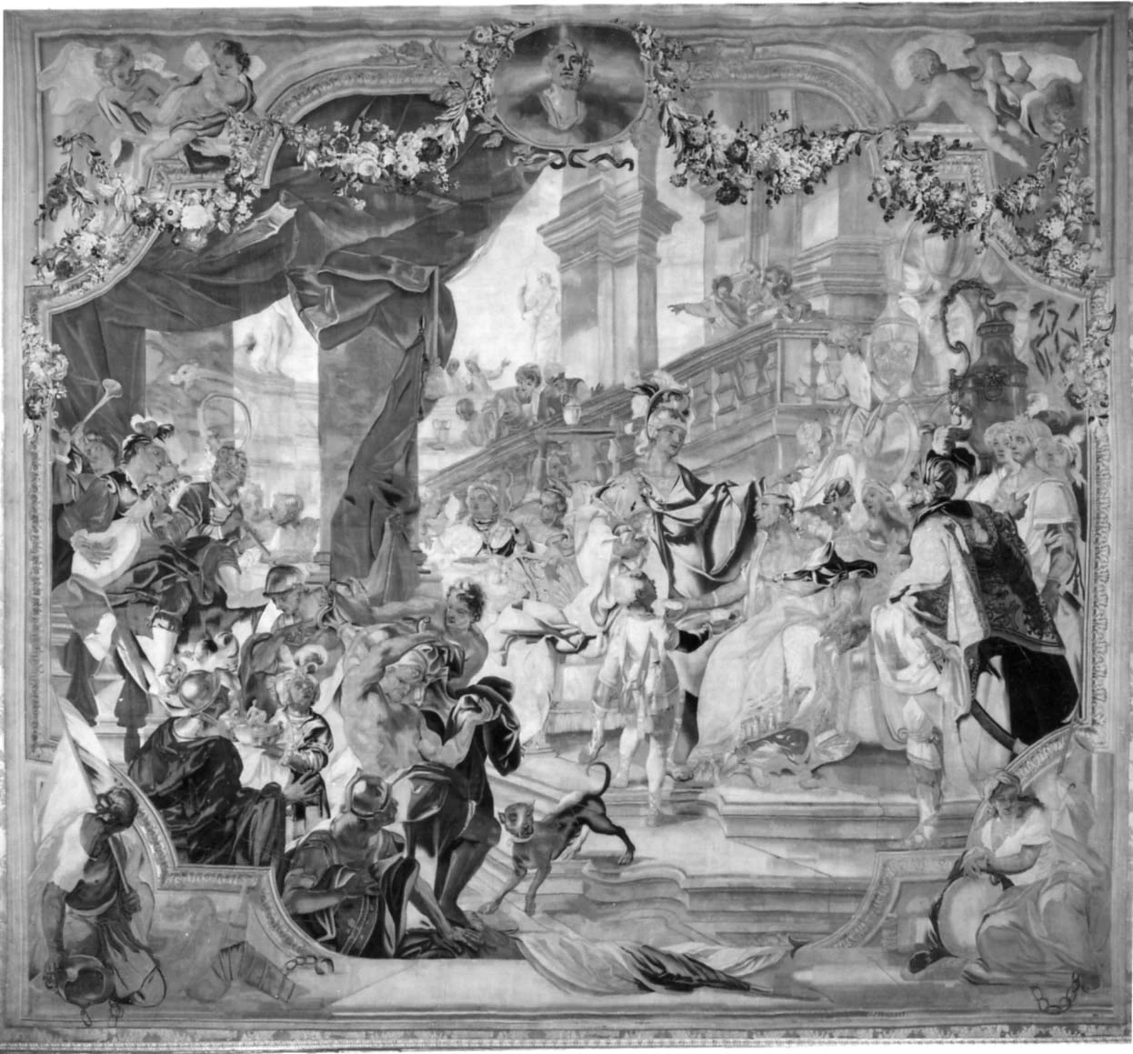 Arazzo - nozze di Alessandro Magno e Rossana, Musei Reali, Palazzo Reale, Torino